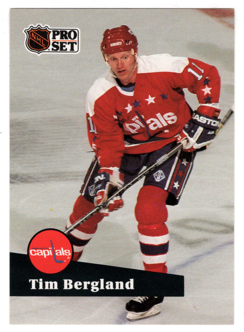 Tim Bergland - Washington Capitals (NHL Hockey Card) 1991-92 Pro Set # 507 Mint