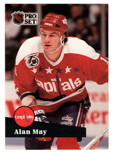 Alan May - Washington Capitals (NHL Hockey Card) 1991-92 Pro Set # 508 Mint