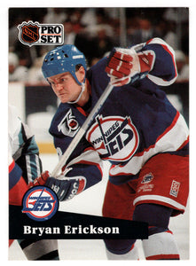 Bryan Erickson - Winnipeg Jets (NHL Hockey Card) 1991-92 Pro Set # 516 Mint