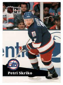 Petri Skriko - Winnipeg Jets (NHL Hockey Card) 1991-92 Pro Set # 517 Mint