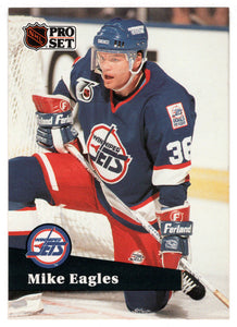 Mike Eagles - Winnipeg Jets (NHL Hockey Card) 1991-92 Pro Set # 518 Mint