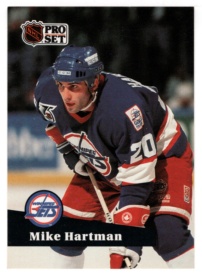 Mike Hartman - Winnipeg Jets (NHL Hockey Card) 1991-92 Pro Set # 519 Mint