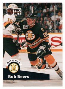 Bob Beers - Boston Bruins (NHL Hockey Card) 1991-92 Pro Set # 520 Mint