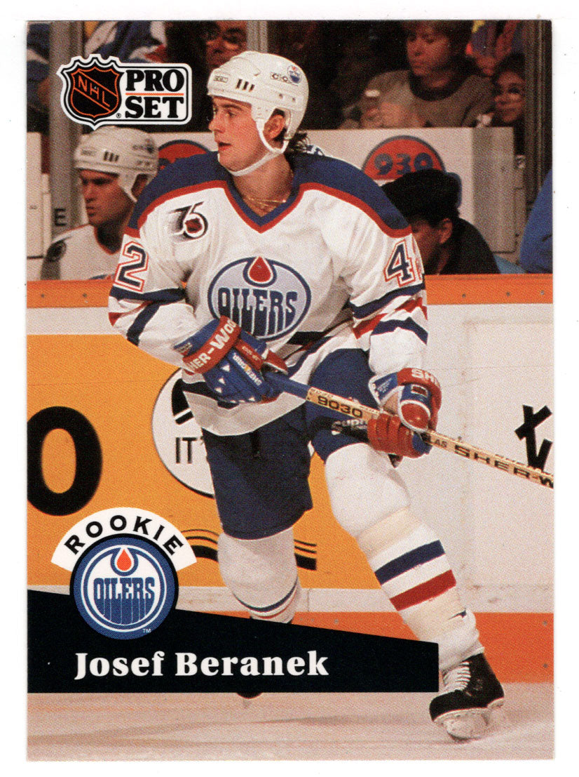 Josef Beranek RC - Edmonton Oilers (NHL Hockey Card) 1991-92 Pro Set # 534 Mint
