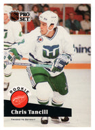 Chris Tancill RC - Hartford Whalers (NHL Hockey Card) 1991-92 Pro Set # 539 Mint