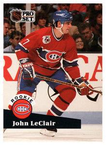 John LeClair RC - Montreal Canadiens (NHL Hockey Card) 1991-92 Pro Set # 545 Mint