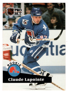 Claude Lapointe RC - Quebec Nordiques (NHL Hockey Card) 1991-92 Pro Set # 556 Mint