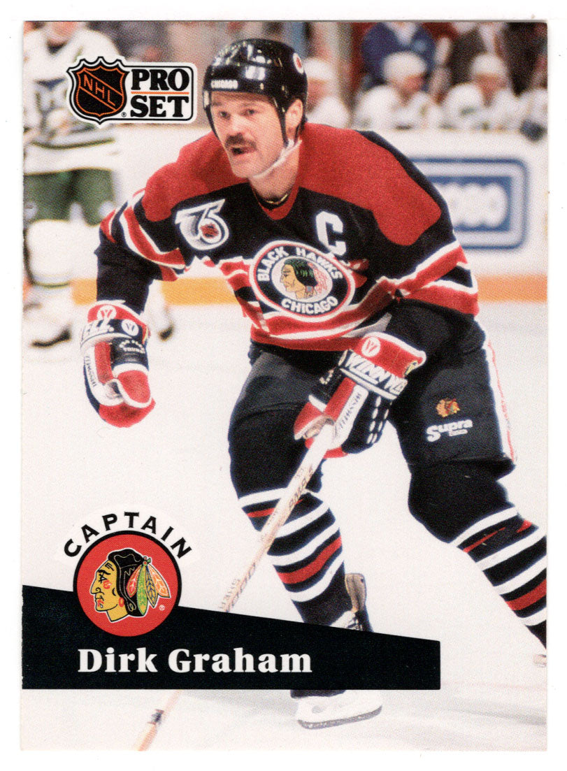 Dirk Graham - Chicago Blackhawks - Team Captains (NHL Hockey Card) 1991-92 Pro Set # 570 Mint
