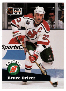 Bruce Driver - New Jersey Devils - Team Captains (NHL Hockey Card) 1991-92 Pro Set # 577 Mint
