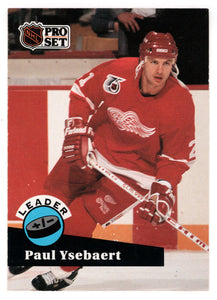 Paul Ysebaert - Detroit Red Wings - League Leaders (NHL Hockey Card) 1991-92 Pro Set # 608 Mint