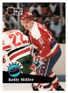Kelly Miller - Washington Capitals - League Leaders (NHL Hockey Card) 1991-92 Pro Set # 611 Mint