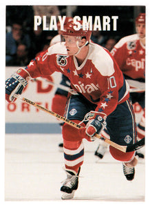 Kelly Miller - Washington Capitals - Play Smart (NHL Hockey Card) 1991-92 Pro Set # 615 Mint