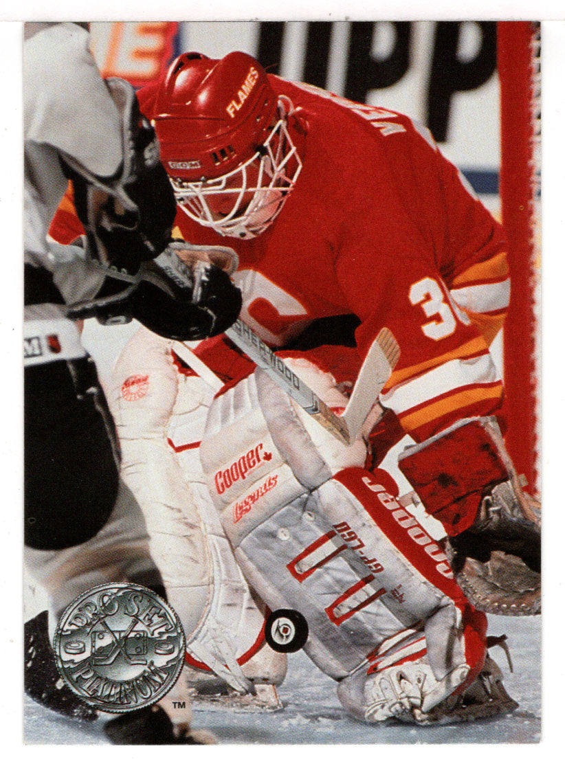 Mike Vernon - Calgary Flames (NHL Hockey Card) 1991-92 Pro Set Platinum # 21 Mint