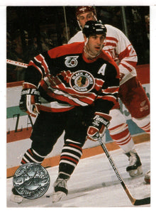 Chris Chelios - Chicago Blackhawks (NHL Hockey Card) 1991-92 Pro Set Platinum # 25 Mint