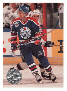 Vincent Damphousse - Edmonton Oilers (NHL Hockey Card) 1991-92 Pro Set Platinum # 35 Mint