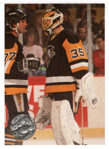 Tom Barrasso - Pittsburgh Penguins (NHL Hockey Card) 1991-92 Pro Set Platinum # 96 Mint