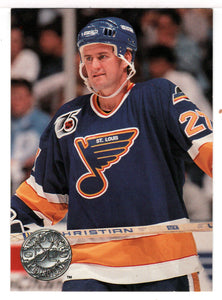 Dave Christian - St. Louis Blues (NHL Hockey Card) 1991-92 Pro Set Platinum # 110 Mint