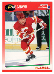 Paul Ranheim - Calgary Flames (NHL Hockey Card) 1991-92 Score Canadian # 21 Mint