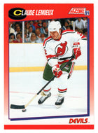 Claude Lemieux - New Jersey Devils (NHL Hockey Card) 1991-92 Score Canadian Bilingual # 22 Mint