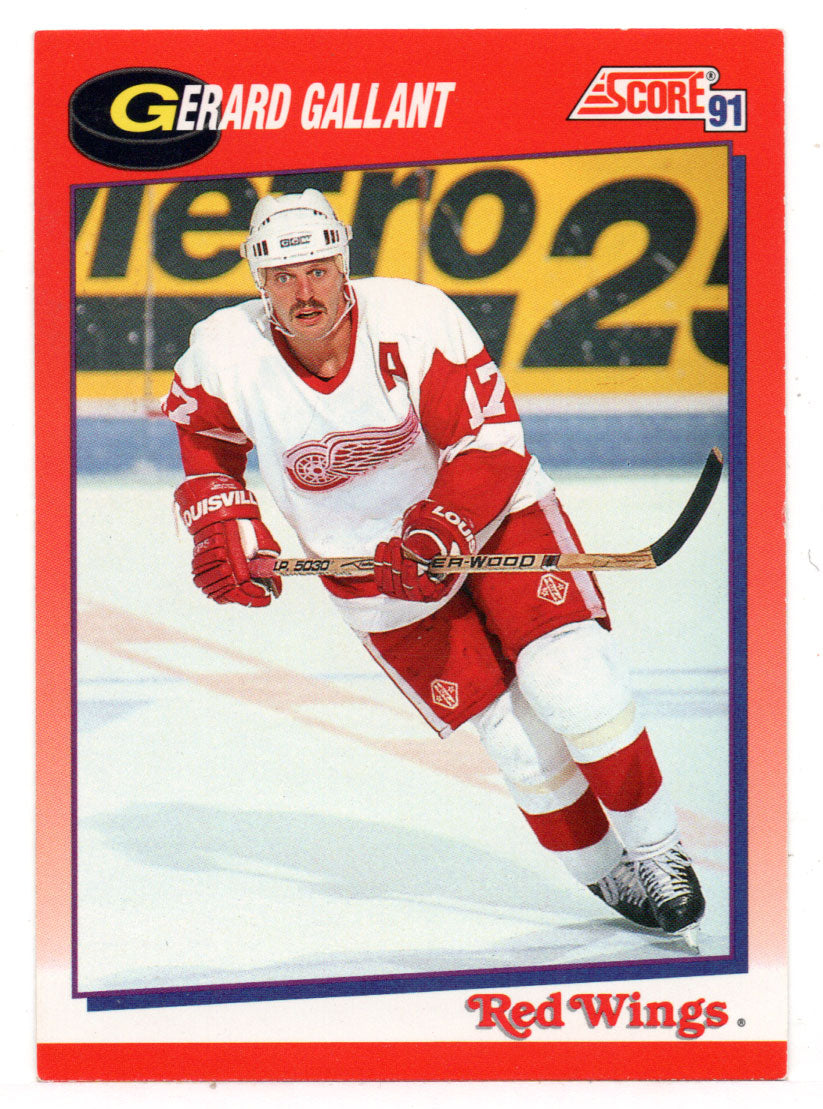 Gerard Gallant - Detroit Red Wings (NHL Hockey Card) 1991-92 Score Canadian Bilingual # 34 Mint