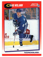 Craig Wolanin - Quebec Nordiques (NHL Hockey Card) 1991-92 Score Canadian Bilingual # 74 Mint