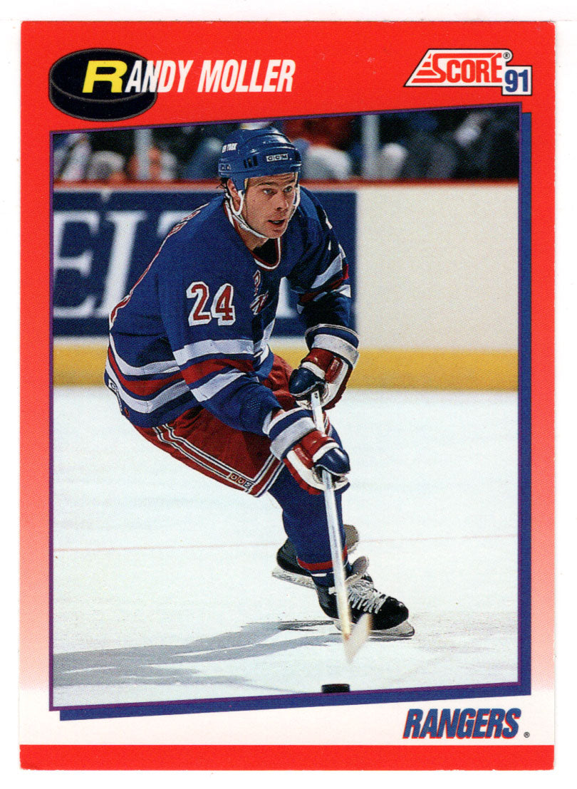Randy Moller - New York Rangers (NHL Hockey Card) 1991-92 Score Canadian Bilingual # 79 Mint
