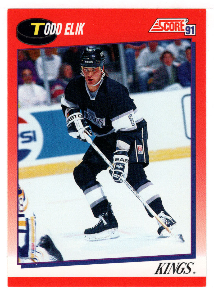 Todd Elik - Los Angeles Kings (NHL Hockey Card) 1991-92 Score Canadian Bilingual # 83 Mint
