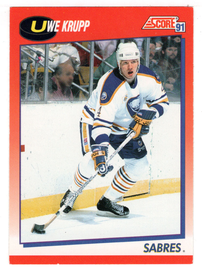 Uwe Krupp - Buffalo Sabres (NHL Hockey Card) 1991-92 Score Canadian Bilingual # 84 Mint