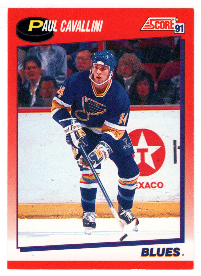 Paul Cavallini - St. Louis Blues (NHL Hockey Card) 1991-92 Score Canadian Bilingual # 107 Mint
