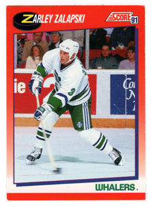 Zarley Zalapski - Edmonton Oilers (NHL Hockey Card) 1991-92 Score Canadian Bilingual # 111 Mint