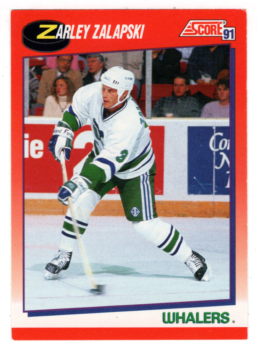 Zarley Zalapski - Edmonton Oilers (NHL Hockey Card) 1991-92 Score Canadian Bilingual # 111 Mint