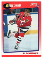 Steve Larmer - Chicago Blackhawks (NHL Hockey Card) 1991-92 Score Canadian Bilingual # 140 Mint
