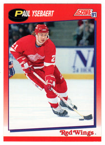 Paul Ysebaert - Detroit Red Wings (NHL Hockey Card) 1991-92 Score Canadian Bilingual # 166 Mint