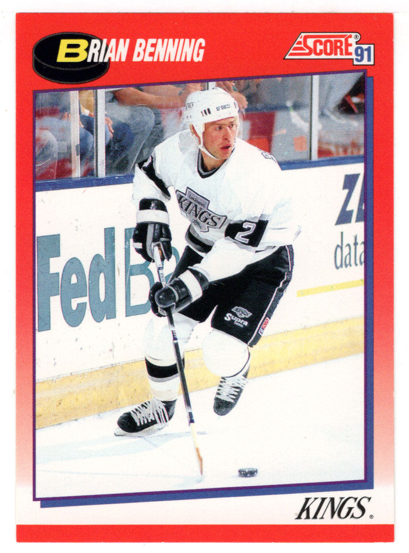 Brian Benning - Los Angeles Kings (NHL Hockey Card) 1991-92 Score Canadian Bilingual # 186 Mint