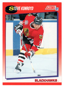 Steve Konroyd - Chicago Blackhawks (NHL Hockey Card) 1991-92 Score Canadian Bilingual # 189 Mint