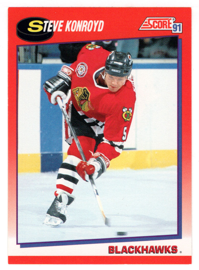 Steve Konroyd - Chicago Blackhawks (NHL Hockey Card) 1991-92 Score Canadian Bilingual # 189 Mint