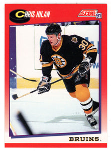 Chris Nilan - Boston Bruins (NHL Hockey Card) 1991-92 Score Canadian # 197 Mint