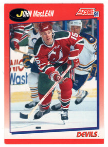 John MacLean - New Jersey Devils (NHL Hockey Card) 1991-92 Score Canadian # 210 Mint
