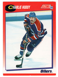 Charlie Huddy - Edmonton Oilers (NHL Hockey Card) 1991-92 Score Canadian Bilingual # 247 Mint