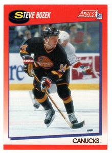 Steve Bozek - Vancouver Canucks (NHL Hockey Card) 1991-92 Score Canadian Bilingual # 252 Mint
