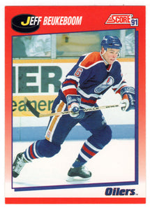 Jeff Beukeboom - Edmonton Oilers (NHL Hockey Card) 1991-92 Score Canadian Bilingual # 253 Mint