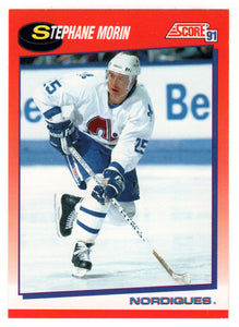 Stephane Morin - Quebec Nordiques (NHL Hockey Card) 1991-92 Score Canadian Bilingual # 254 Mint