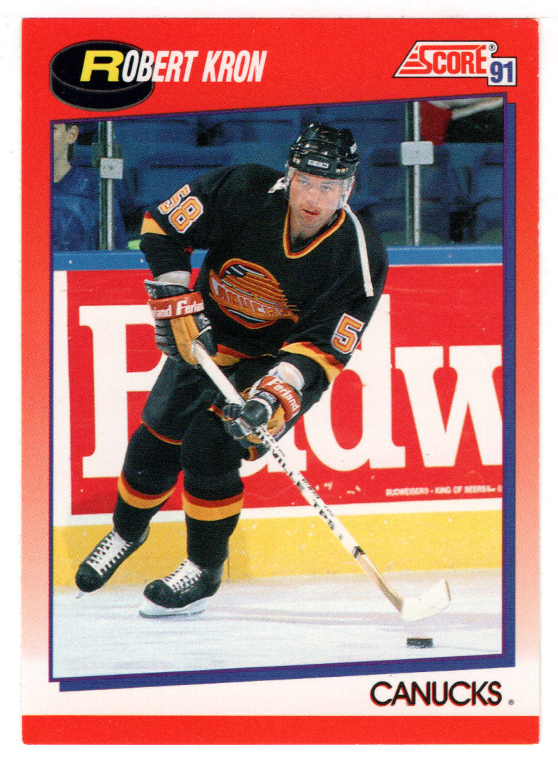 Robert Kron - Vancouver Canucks (NHL Hockey Card) 1991-92 Score Canadian Bilingual # 257 Mint