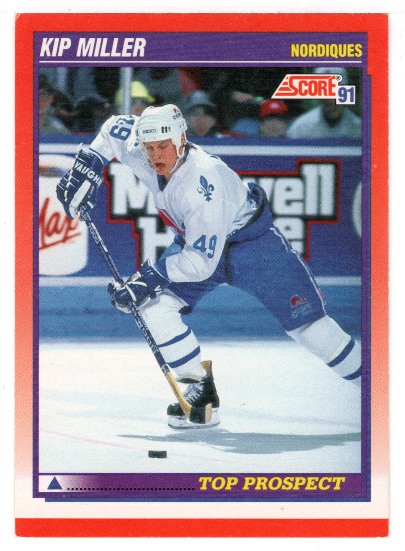 Kip Miller - Quebec Nordiques - Top Prospect (NHL Hockey Card) 1991-92 Score Canadian Bilingual # 274 Mint