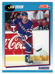 Jan Erixon - New York Rangers (NHL Hockey Card) 1991-92 Score Canadian Bilingual # 484 Mint