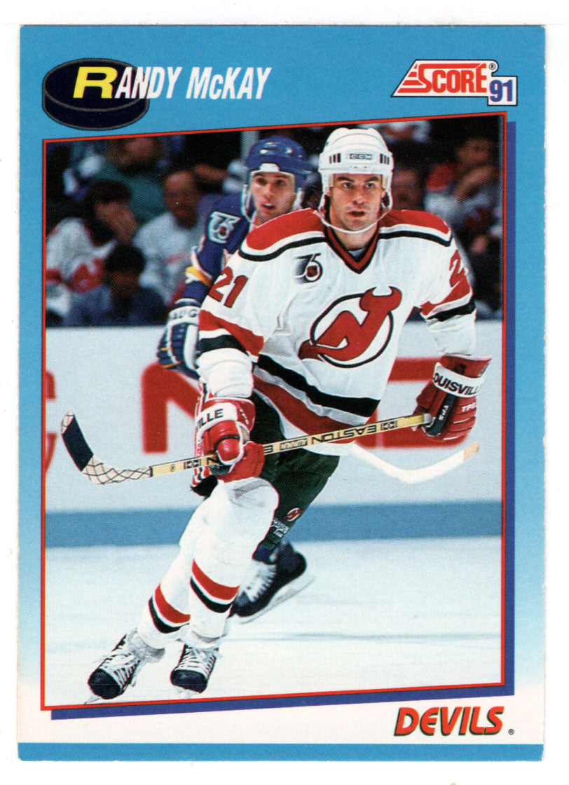 Randy McKay - New Jersey Devils (NHL Hockey Card) 1991-92 Score Canadian Bilingual # 604 Mint