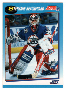 Stephane Beauregard - Winnipeg Jets (NHL Hockey Card) 1991-92 Score Canadian Bilingual # 638 Mint