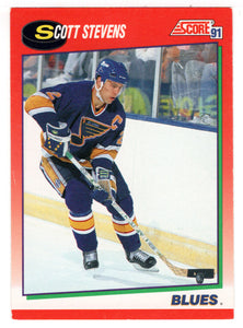 Scott Stevens - St. Louis Blues (NHL Hockey Card) 1991-92 Score Canadian # 40 Mint