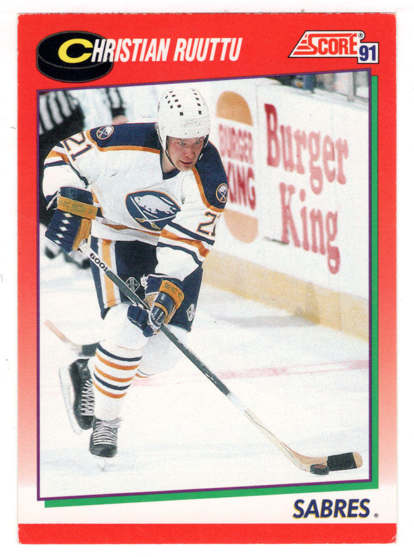 Christian Ruuttu - Buffalo Sabres (NHL Hockey Card) 1991-92 Score Canadian # 45 Mint