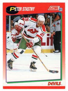 Peter Stastny - New Jersey Devils (NHL Hockey Card) 1991-92 Score Canadian # 66 Mint